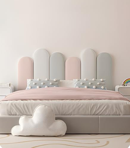 Wandpaneele Gepolstert, 3cm Dick Wandkissen Mit Befestigung Wandkissen Selbstklebend, für Wanddeko Schlafzimmer Wohnzimmer, Bett Kopfteil Einfach und Leicht zu Installieren ( Farbe : D , Größe : 180cm