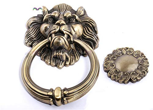 Türklopfer antik 1pcs 12cm Restauriertes Löwe Türklopfer Türklopfer Lionhead Doorknockers Lions Home Decor Holztürklopfer 369 (Color : 4)