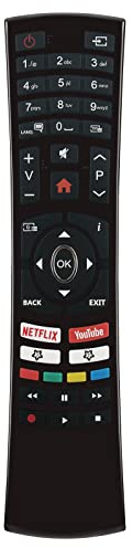 ROLLGAN RC4390 Télécommande remplacée Convient pour Humax Qilive TV,Compatible Model: Q43-372 Q43-371-2 Q55-182 32278 Q32-822 24470 Q24-822 Q.55-181(V3) 30100824 Q.40-822 Q32-372