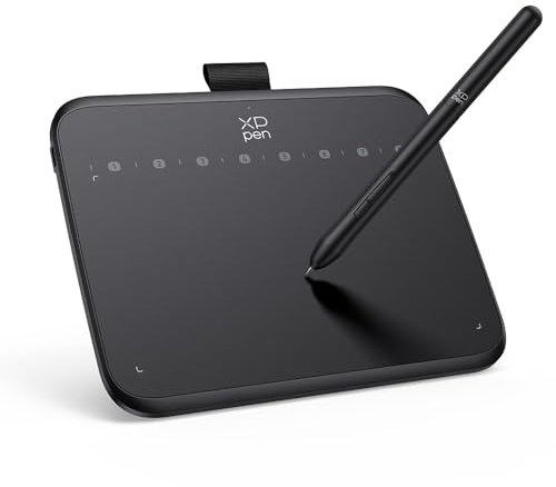 XPPen Deco 640 Grafiktablett 6x4 Zoll, 16384 Druckstufen, 60° Neigungsunterstützung, Geeignet für OSU, Videobearbeitung, Unterzeichnung