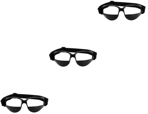 HANABASS Sportbrille Sonne Basketball 3st Anti-Low-Head-Brille Trainingsbrille Basketbälle Im Freien Schwarze Sportbrille Sportschutzbrillen Brille Schwarz -Brille Gläser Basketball