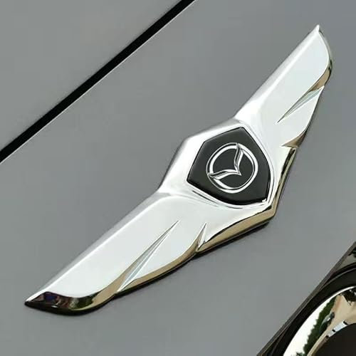 DLGJZS Auto Karosserie Embleme für Mazda MX-5 III 2008-2015,ABS Zeichen Logo Aufkleber Badge Motorhaube und Kofferraum Namensschild Car Styling Zubehör 2er-Pack,A
