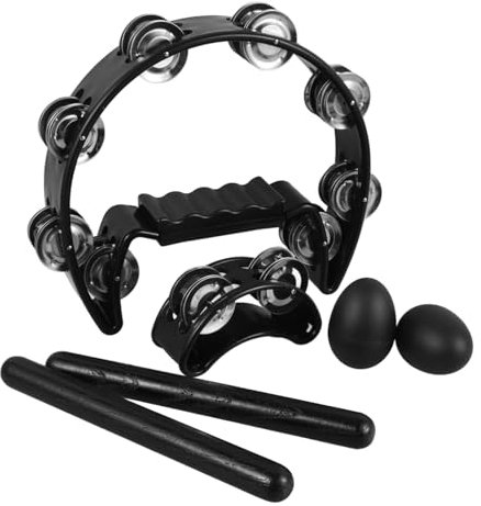 BESTonZON Rhythmus Instrumente Mit Tanz-handglocken Und Fußglocken-instrument Für Musikinstrumente Und Percussion Inklusive Tamburin-instrument Und Rhythmus-tamburin