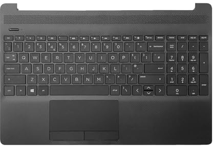 TECHNOLOGYVS LAPTOP PALMREST COVER REPLACEMENT FOR HP 250 G8, 255 G8 TOP CASE UK QWERTY KEYBOARD BLACK