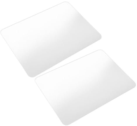 LALAFINA 2pcs Glass Mouse Pad for Laptop and Smooth Surface Mouse Pad for Office Desk Accessories and Home Use