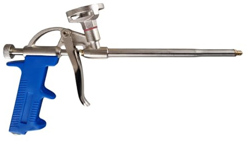 Standard PU Schaumpistole Dosierpistole Bauschaumpistole Stahl | Pistole für PU Schaum einfache, bequeme Anwendung für alle handelsüblichen Pistolenschäume / Polyurethan-Schaumstoffe