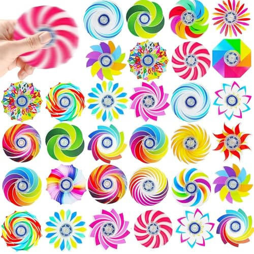 40 Pack Fidget Spinners, Fidget Toy Bulk for Kids Adults, Easter Basket Stuffers Mini Colorful Fidgets ADHD Stress Relief, Party Favors Christmas Birthday Gifts Treasure Box Classroom Prizes