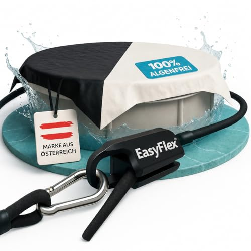 Folienkönig® Poolabdeckung - Premium-Silofolie 6x4m + EasyFlex-Verschluss® | Lichtdichte Poolfolie gegen Algen | Reißfeste Winter- & Sommerabdeckung für Pools bis 520x320 cm