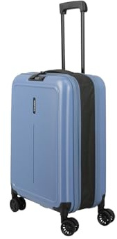 Travelite Koffer Handgepäck mit 4 Rollen für Condor + Ryanair, integriertes Zahlenschloss, Bordtrolley Basics: Kompakter Hartschalen Trolley mit Faltfunktion, 55x40x20 cm, 2,9 kg