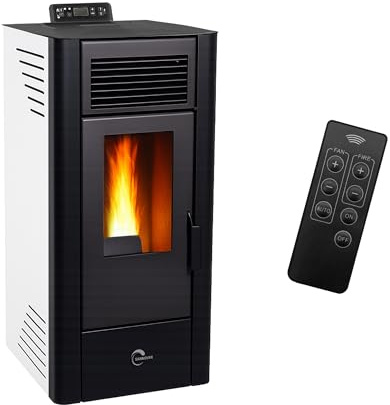 Poêle à granulés étanche Anita 11,6 kW Blanc Sannover