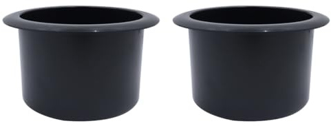 Qury 2 portavasos de plástico Negro, Repuesto para sofá reclinable, Barco, sofá, Coche, camión, Mesa de Juego