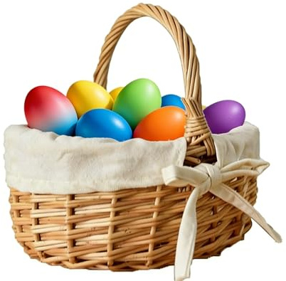 Osternkörbchen mit Henkel Kinder Geflochten Osternest Körbchen Osternkorb Picknickkorb Handgeflochten Weidenkörbchen Rotkäppchen Korb Ostern Geschenk Eier Süssigkeit Plätzchen Geschenkkorb