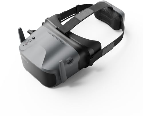 BETAFPV VR04 HD FPV Gafas con resolución de 1080P, pantalla LCD de 4.5 pulgadas, ranura Micro SD, 2 baterías Lipo de 2600 mAh de hasta 3 horas, diadema ajustable, compatible con grabación y