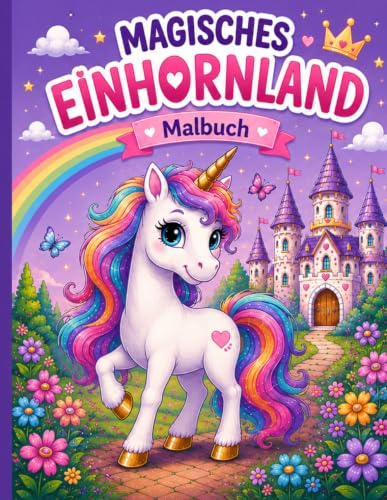 Einhorn Malbuch: Magisches Einhornland