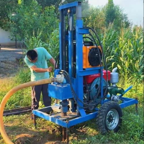 Macchina per pozzi trivellati idraulici portatile per pozzi trivellati idraulici Mini macchina mobile elettrica di trivellazione dell'acqua per progetti di irrigazione delle acque sotterranee e