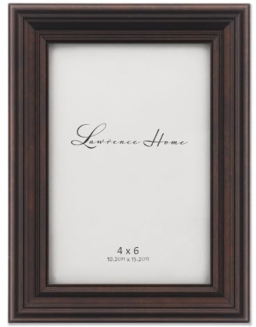 Lawrence 535546 4x6 Classic Detailed Oil Rubbed Bronze Picture Frame