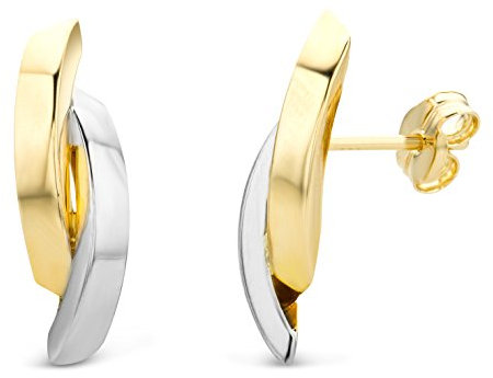 Miore Ohrringe Damen Bicolor Gelbgold / Weißgold 14 Karat / 585 Gold