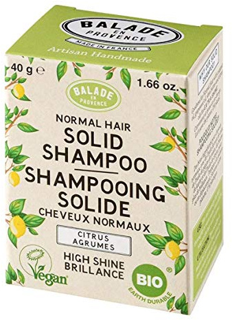 Balade en Provence Organic Solid Shampoo Bar | for Normal Hair | Citrus Scent | 40g