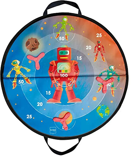Scratch 276182115 Magnetiskt mål kasta spel barn darttavla och tillbehör inomhus utomhus leksaksutrymme, blå