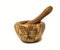 AramediA - Juego de molinillo de mortero y pilón de madera de olivo, para artesanías tunecinas para picar especias de cocina – Ajo Smasher
