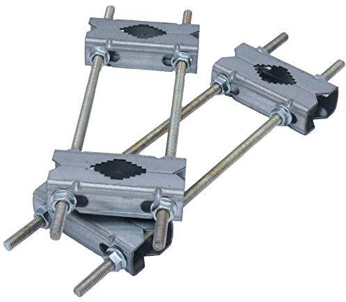 Kit di fascette per tubi doppi per palo in acciaio HQ 30 cm, supporto per tubo o albero max. 64 mm in acciaio zincato per antenna satellitare e DVB-T2, antenna LTE, ombrellone, stazione meteo