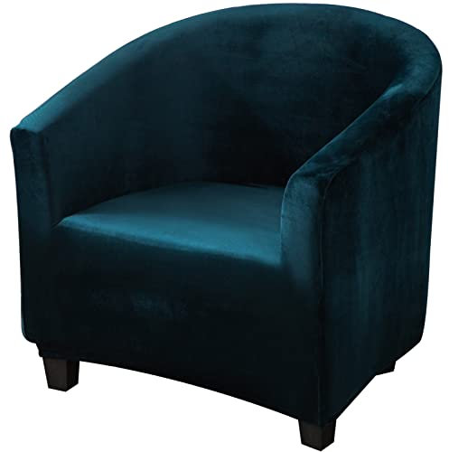 Konsilsa Samt Sesselüberwürfe, Sesselbezug Sesselschoner Sesselüberwurf Sofahusse Husse für Clubsessel Loungesessel Cocktailsessel (Color : Grün)