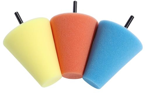 Homoyoyo 3stücke Kegelförmige Schwamm-polierpads Für Autopflege Zum Polieren Und Versiegeln Von Lack Für Felgen Stoßstangen Und Schwer Zugängliche Bereiche