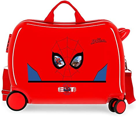 Valigia per bambini Marvel Spiderman Protector Rosso 50x39x20 cm ABS rigido Chiusura a combinazione laterale 34L 1,8 kg 4 ruote Bagaglio a mano