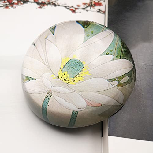 Handgemachte Kristallglas Lotus Halbkugel Briefbeschwerer Halbkugel Glas Ornamente Home Office SuppliesTischdekoration Geschenke