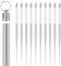 Prasacco Lot de 10 cure-dents en acier inoxydable avec étui porte-cure-dents, étanche, portable, en métal, avec porte-clés pour pique-nique, camping, voyage