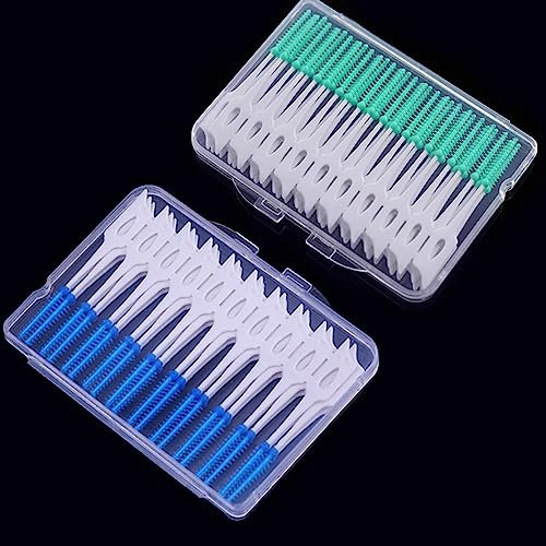 80 Pezzi bastoncini di filo interdentale，Pulizia Denti Interdentale，per La Pulizia dei Denti per Pulizia dei Denti.