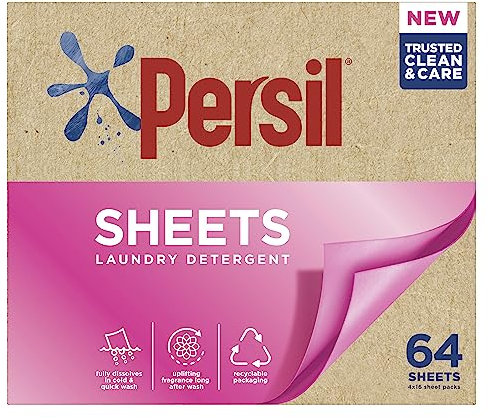 Persil Laundry Detergent Sheets Washing Sheets easy to use, carry and store 64 sheets