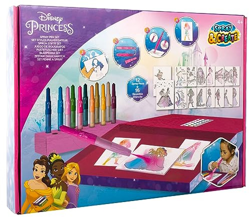 Disney Princess - Juego de lápices de colores para niños con lápices de colores y páginas para colorear