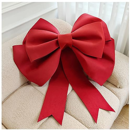 Egurs Schleife Große Rote Schleifen Handgemachte DIY Schleife Riesenschleife für Auto Valentinstag Weihnachten Geschenk Hochzeit Deko und Geburtstag Party Dekoration Burgunderrot 50cm