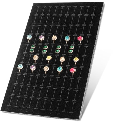 Cabilock Coussinet en Mousse 1 Pièce Noir, pour Présentoir à Bijoux | Boite à Bague, Plateau à Boucles D'oreilles en Éponge, Inserts pour Boîtes à Bijoux
