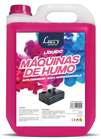 LUCCY Liquide pour machine à fumée naturelle Haute densité et longue durée Sans danger pour la respiration, les fêtes, les événements, les discothèques (5 litres)