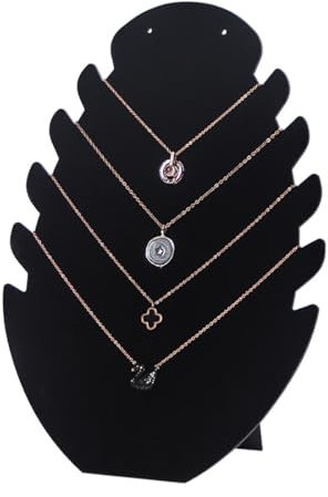 WKRTDY 1pcs Organizador de joyas - Busto de terciopelo negro de 3D - Exhibidor de collar y pendientes - Soporte de almacenamiento para joyas y colgantes - Maniquí de modelo