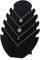 WKRTDY 1pcs Organizador de joyas - Busto de terciopelo negro de 3D - Exhibidor de collar y pendientes - Soporte de almacenamiento para joyas y colgantes - Maniquí de modelo