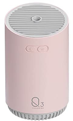 Humidificador de aire inalámbrico recargable con difusor de aroma, batería de 2000 mAh, color rosa, ideal para humidificador de aromaterapia en el hogar