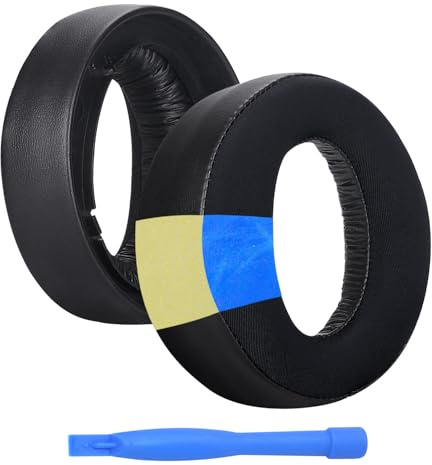 Cuscinetti Auricolari di Ricambio per Sony PlayStation 5 3D Pulse Wireless Headset PS5 di MMOBIEL - Cuscinetti Gel Raffreddante - Padiglioni Cuffie - Nero