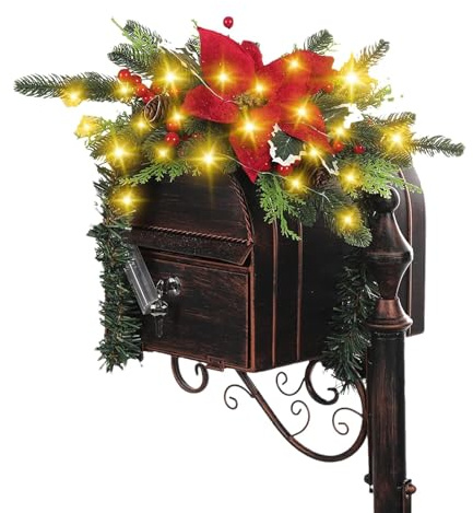 Ornamenti natalizi per cassetta delle lettere – Decorazioni natalizie per cassetta della posta, decorazioni natalizie multifunzionali | decorazioni natalizie illuminate, ghirlande natalizie,