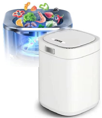 Compostiera elettrica, Compostiera per rifiuti da cucina intelligente, Compostiera per alimenti da interni, Ciclatore per alimenti con capacità di 2,5 litri, con funzionamento one-touch