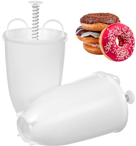 Ciieeo 2pcs Donut Maker Mold Pastry Maker Diy Baking Tool Kitchen Doughnut Press Mold White for