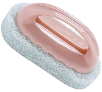 COLLBATH Haushaltsbürste Mit Pp Griff Und Dickem Borstenkopf Pink Badewannen Reinigungsschwamm Kratzfreie Schwammradierer Für Küche Bad Pool Und Haushaltsschutz