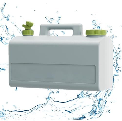Contenedor de agua con grifo, jarra de cubo de 20 L habilitada para grifo, tanque de agua sin fugas con grifo, portador de almacenamiento de agua para camping, furgoneta, caravana, exterior