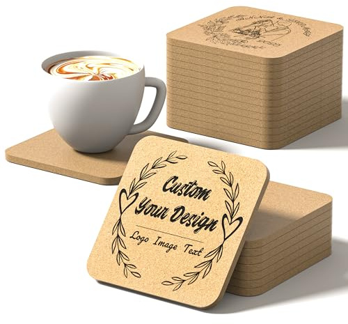Personalisierte Korkuntersetzer mit Lasergravur, personalisierbar, personalisierbar, personalisierbar, personalisierbar, 30–100 Stück, personalisierbar