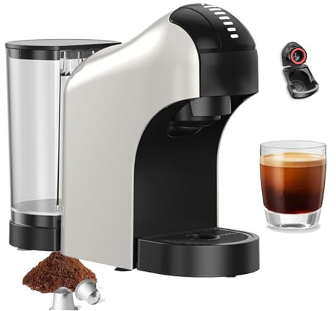 Macchina per caffè espresso compatta, macchina per caffè espresso da 800 ml con pompa ad alta pressione da 20 bar e serbatoio dell'acqua rimovibile, volume di erogazione regolabile, macchina per caffè