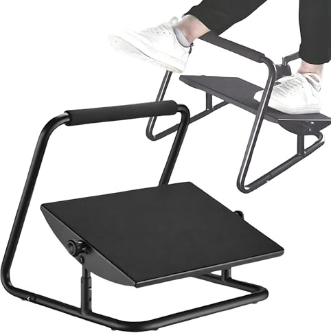 Spacetronik Fußstütze Schreibtisch, Ergonomischer Fußablage Höhenverstellbar & Neigbar 20 Grad, Stahlkonstruktion Rutschfest Ergonomisch für Büro, Home Office, Arbeitsplatz
