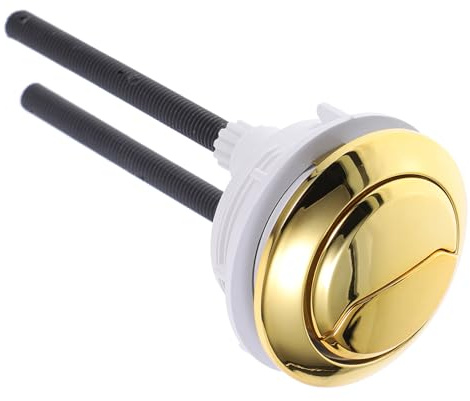 Holibanna Botón de Inodoro de Doble Descarga Dorado de Abs Diseño de Varilla Extra Larga, Resistente Uso en Hoteles y Hogares Color Aleatorio
