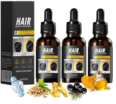 Siero di crescita dei capelli follicleboost Dafeila, Il siero di densità dei capelli follicole, nutre profondamente il cuoio capelluto e le radici, ricrescono i peli entro 2-6 settimane (3pcs)